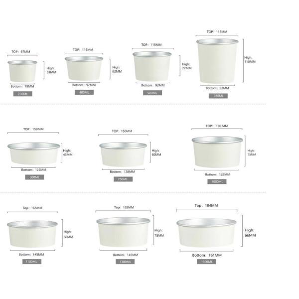 Disposable Kraft Food Bowl Single Wall Packing Salad Paper Bowl