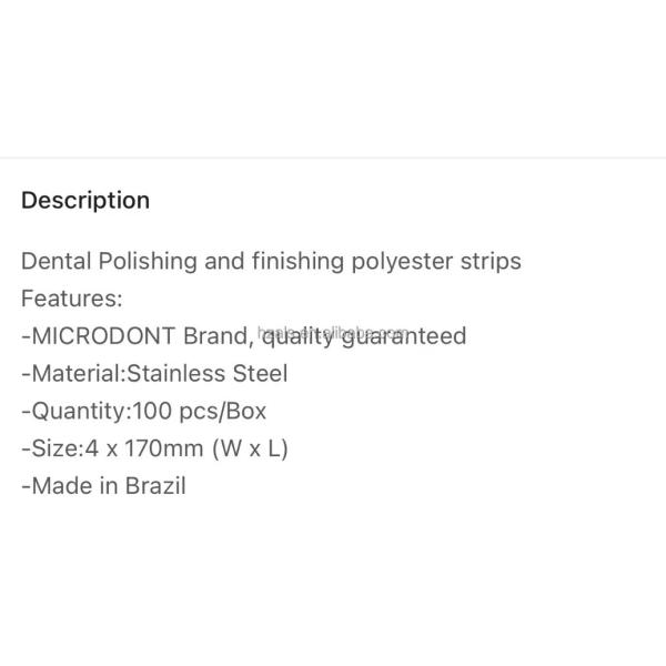 MICRODONT Dental IPR Diamond Strip Super Diamond Abrasive Polishing Strips for Certification