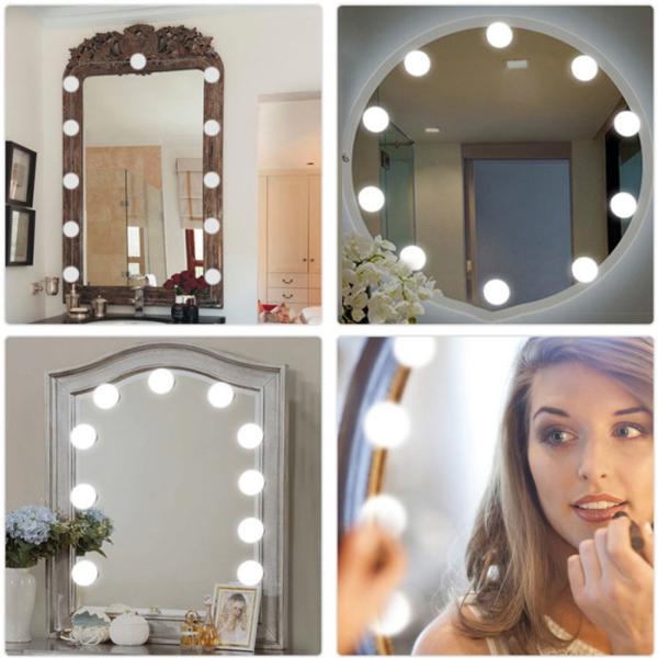 3200K+6500K Makeup Light Bulbs Strip Mirror Hiding Wiring Optional Color