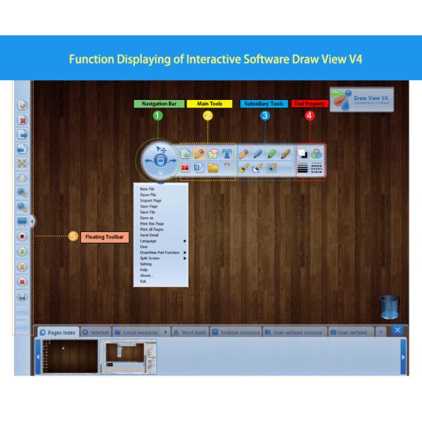82'' Digital Whiteboard For Classroom , BSMI Smart Interactive Display