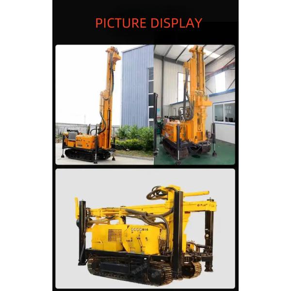 6.6m Tower Steel Crawler Water Well Drilling Rig 280 300 350m
