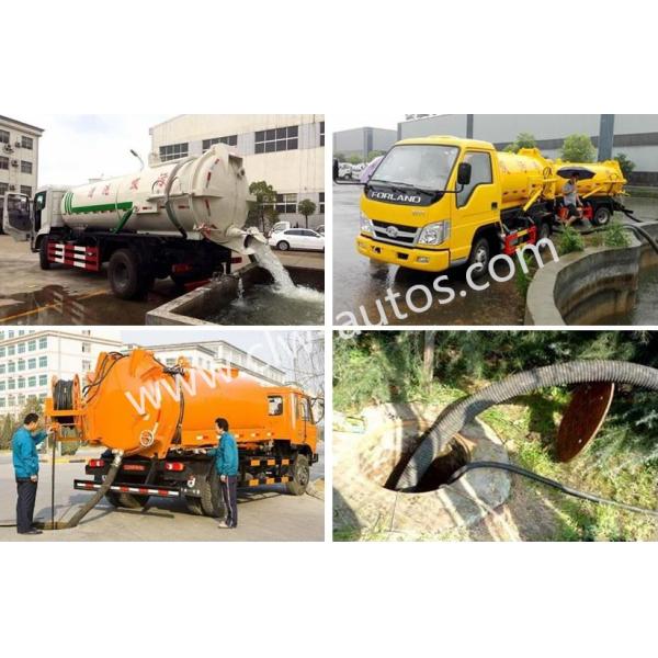 4X2 Dongfeng Vacuum Sewage Suction Truck With 10cbm Tank
