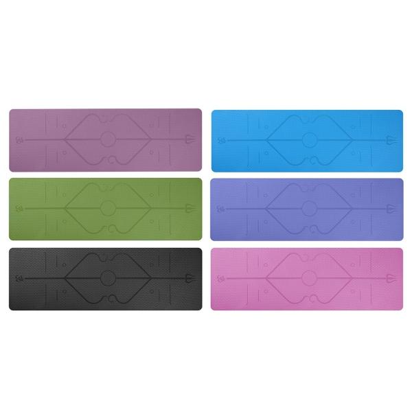 Non Slip Fitness Yoga Mat / TPE Yoga Mat Pilates Gym Exercise Sport Living Room Pads