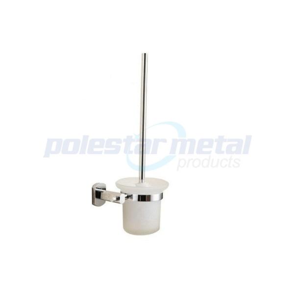 5-3/5" Width Polished Chrome Zamak 6900 Series Collection Toilet Brush Holder