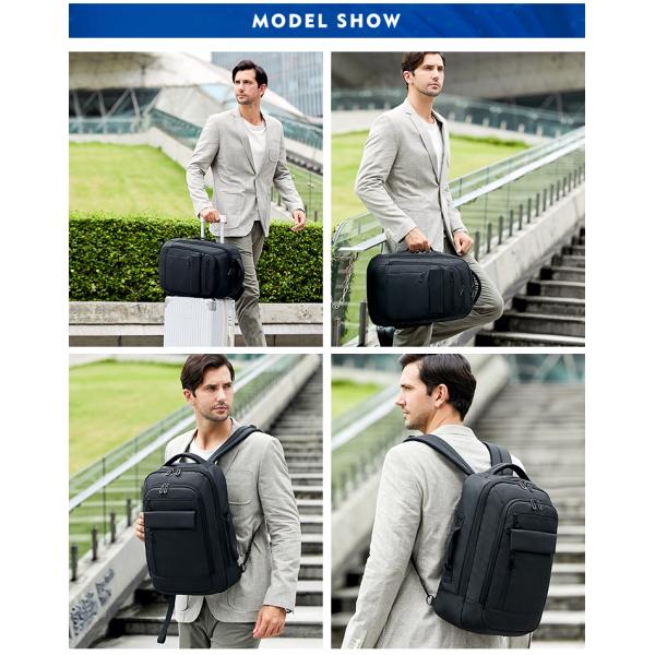 ISO9001 Duffel Bag Interior Zipper Pocket Men Business Backpack 23 Litre
