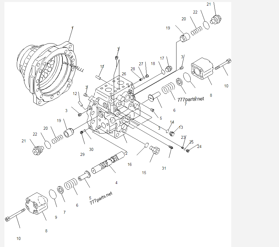 Final Drive for komats Excavator PC2000-8 PC2000-8LC 706-7L-01110 21T-27-00300 Final Travel Assembly OEM