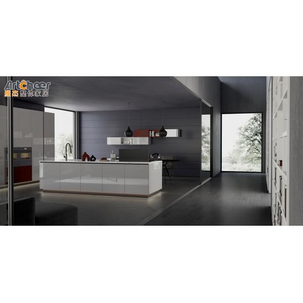 Space - Saving Design Modular Kitchen Cupboards With Soft Close Hinges And Accessories