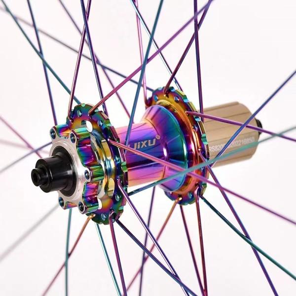 Carbon Fiber Hub 700C Road Wheelset 46mm Depth Disc Brake 32 Holes Spokes