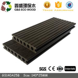 Fade Resistance WPC Hollow Decking Recyclable Plastic And Wood Composite