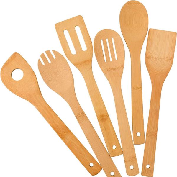 300mm Biodegradable Bamboo Shovel Utensils Set Practiced Tools Reusable For Home Kitchen Restaurants Hotel Food Cooking