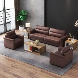 Quality Office Furniture Commercial Office Reception Sofa Set Luxury Leather Sofa Italian Sectional Sofa Office Room Hall Waiting Couch wholesale