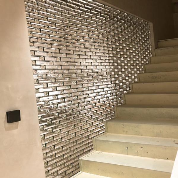 Crystal Blocks Mosaic Tile Decoration Partition Wall Solid Glass Brick Curtain Wall