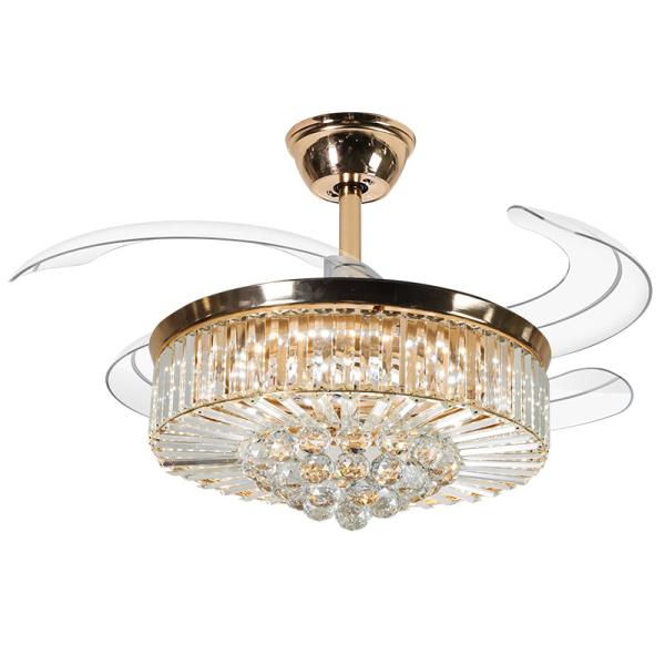 Factory Modern Home Black White Gold Lamp Certificate 48W Ceiling Fans Replacement 5CCT Adjustable with DIP Switch Ceiling Lights