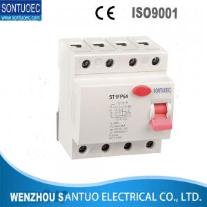 Quality 440V 4 Pole RCCB Circuit Breaker 6KA Breaking Capacity IEC 61008 Standard wholesale