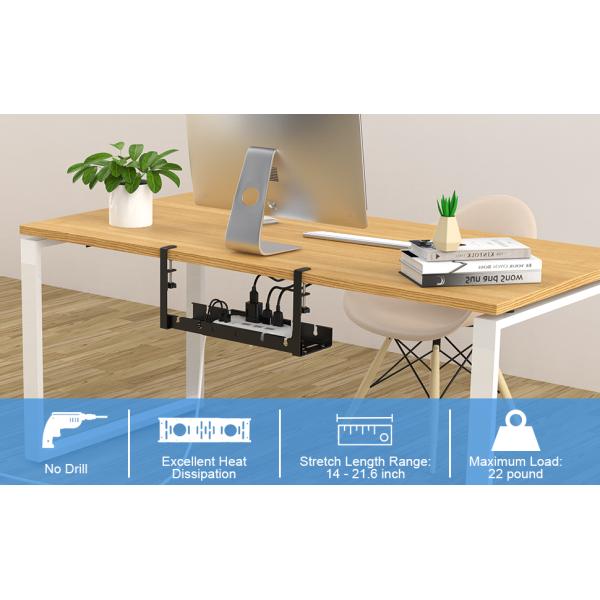 ISO ROHS Certificate Metal Cable Tray for Desk Cable Management without Drilling