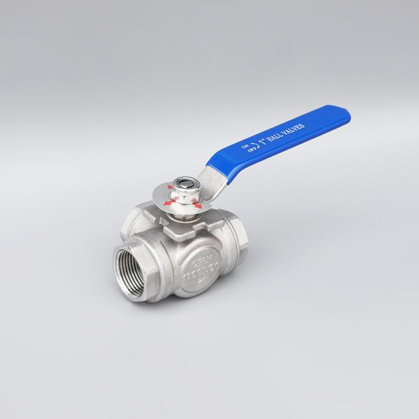 Normal Temperature Three Way Stainless Steel Female Thread Ball Valve at Competitive