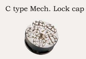 1108 Magnetic Lockable Brass Valve Multi-turn Metal to Metal Stop Type F x F Threaded with Three Lock Caps for Option 4