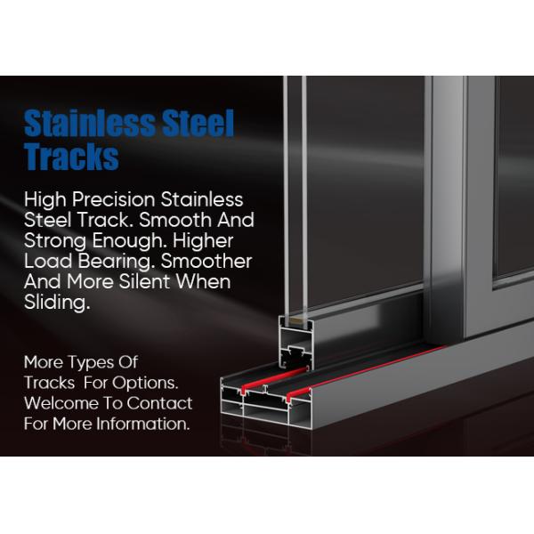 EPDM 6063-T5 Aluminium Double Sliding Doors Heavy Duty With Soundproof