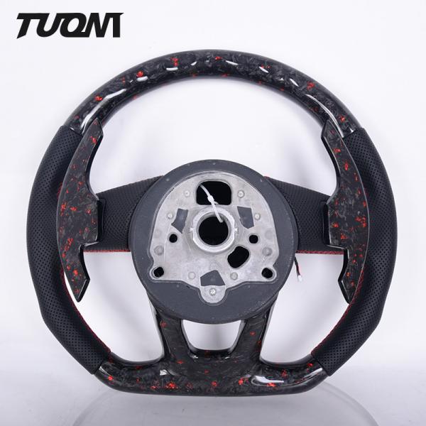 Forged Carbon Fiber Look Car Steering Wheel For Audi RS3 S3 A3 A4 RS4 With Paddles Shifter