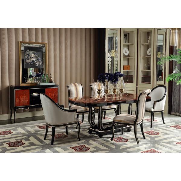Luxury furniture for Villa house Reception table and Console cabients by Ebony wood in Glossy painting Sliver leaf