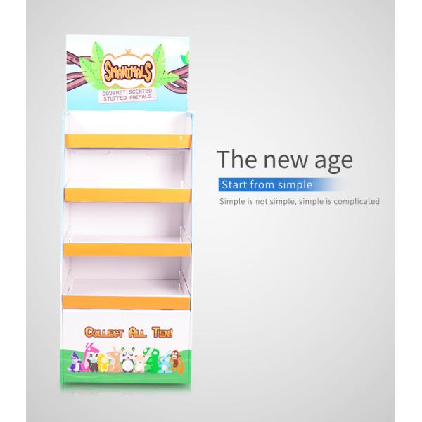 Five Shelves Cardboard POS Displays Customized Graphic For T - Shirt Jacket Selling