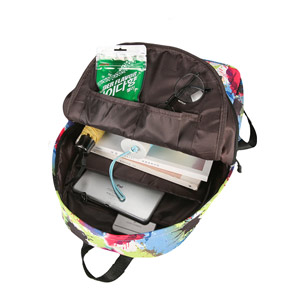 Colorful Graffiti nylon school Backpack for girls with laptop bags