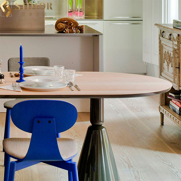 240cm Luxury Faux Marble Dining Table European Style Metal Base Dining Tables