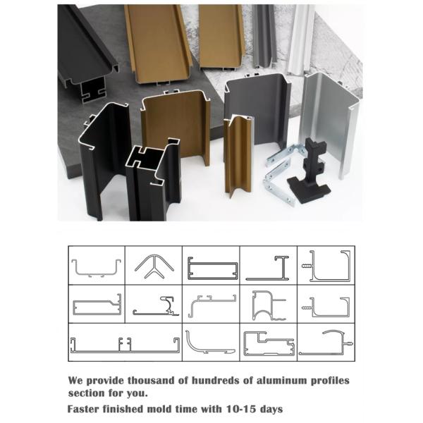 Anodized Modern Kitchen Cabinet Door Frame Aluminium Profile For Glass Kitchen Doors