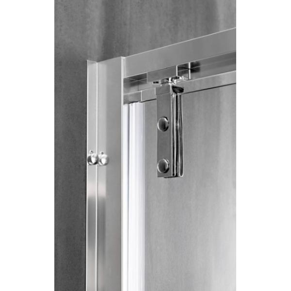 Elegant Shower Door With Chromed Profile For Contemporary Bathrooms
