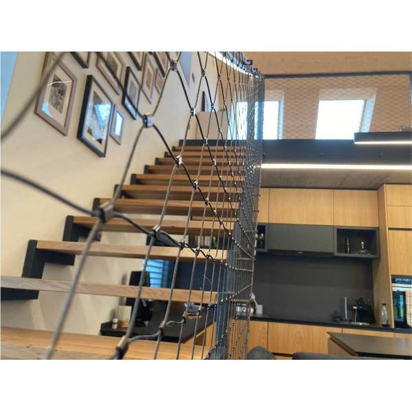 316 Strong Stainless Steel Security Wire Rope Mesh For Railing