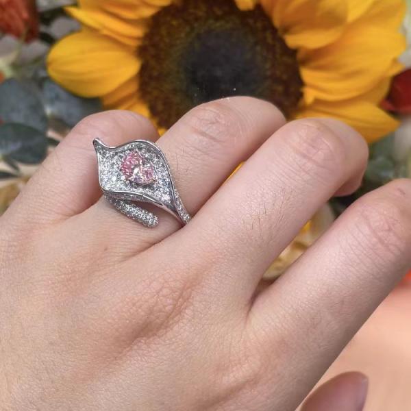 Lab Grown Diamond Rings Certified Pink Pear Loose Diamond for Custom-Made Jewelry IGI Certified VS2-VVS1