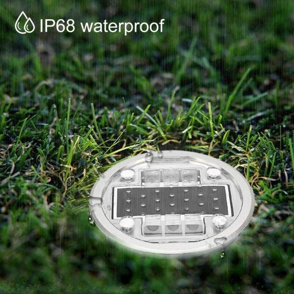 Aluminum Solar Powered LED Ground Lights 6 LEDs Type For Airport Runway Edge