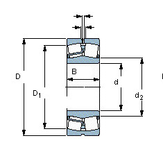 22216 Brass Cage Bearing Double Row Roller Spherical Bearing 80x140x33mm