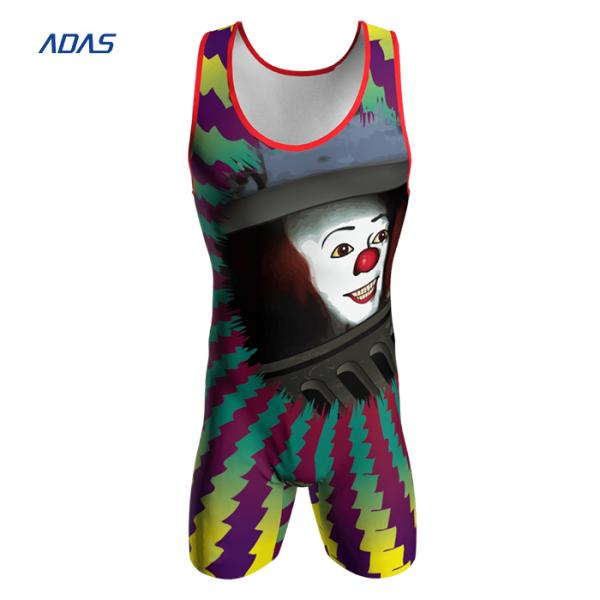 Custom Quick Dry One Piece Tight Wrestling Singlet Suit With Spandex Polyester