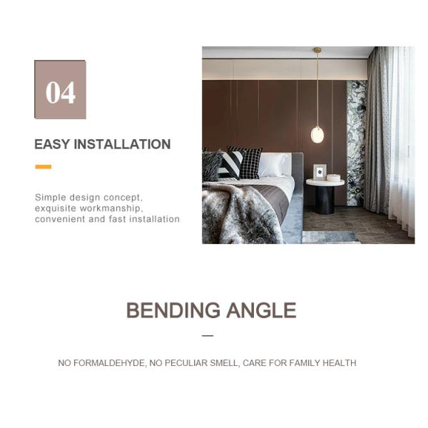 Hotel Interior Bamboo Charcoal Wood Veneer Paneling Water Resistance