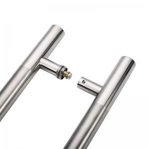 China SUS316 Chrome Plated Handle , SUS201 Bathroom Glass Door Handle 1.5mm Tube Thickness on sale