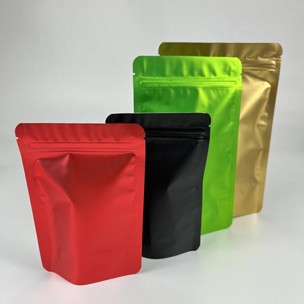 Food Grade Resealable k Bags Plastic Matte Stand Up Aluminum Foil Tea Packaging