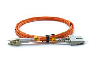 Quality LC UPC To SC UPC Multimode Fiber Optic Cable Duplex 3.0mm LSZH OM2 850/1300nm Wavelength wholesale