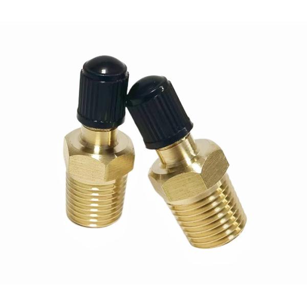 ISO9001 Brass Schrader Valve Fitting With 1/8" Male NPT 1/8" NPT Tank Valve