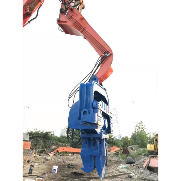 High Accuracy Excavator Mounted Vibratory Hammer Pile Driver Quick Running Speed
