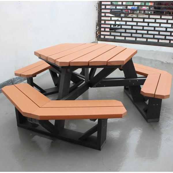 Cast Aluminum Conjoined Table Chair Outdoor Benches Garden Furniture