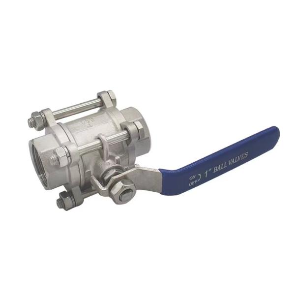 DN15-DN100 Sanitary Stainless Steel 304 Three Pieces Ball Valve for Customized Support