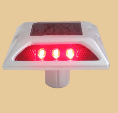 Aluminum led solar road stud with 3 pcs led per side