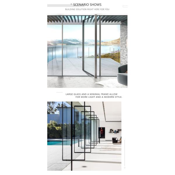 Customized Exterior Aluminum Doors Frameless Aluminium Glass Pivot Front Doors