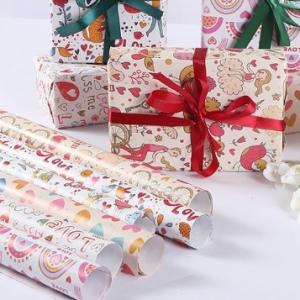 Quality Inkjet Printing Technology Birthday Wrapping Paper Sheets Gift Wrap Paper Roll wholesale