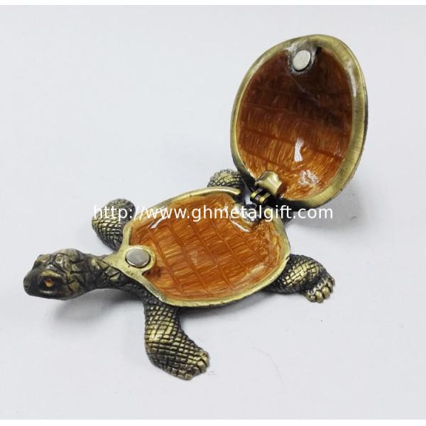 Home Decor Sea Turtle Enameled Trinket Boxes painted turtle trinket box