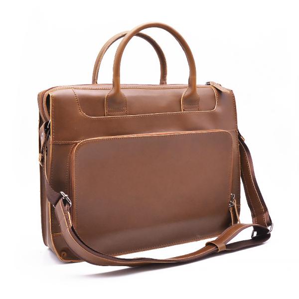 Hand Made Vintage Shoulder Briefcase Messenger Bags Business Leather Lawyer Briefcase