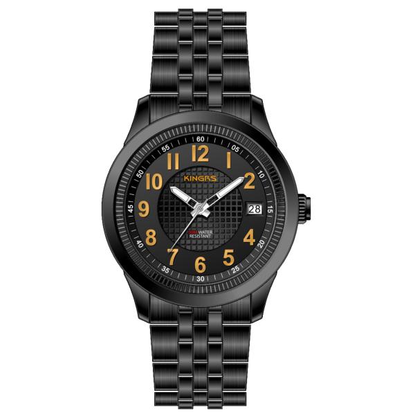 2 layer dial 43.0mm round case stainless steel wrist watch for men with special function