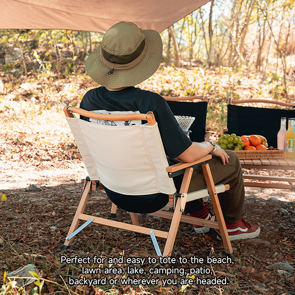 Custom Logo Oak Camping Chair - Multiple Chairs