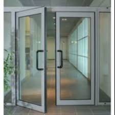 Quality Tempered Glazed Aluminum Hinged Screen Doors Powder Coating wholesale